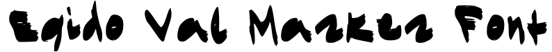 Egido Val Marker Font
