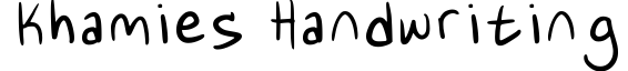 Khamies Handwriting