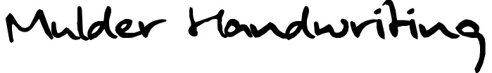 Mulder Handwriting
