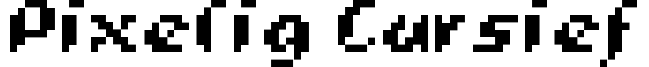 Pixelig Cursief