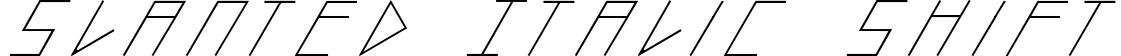 Slanted Italic Shift