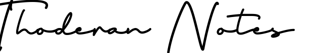 Thoderan Notes