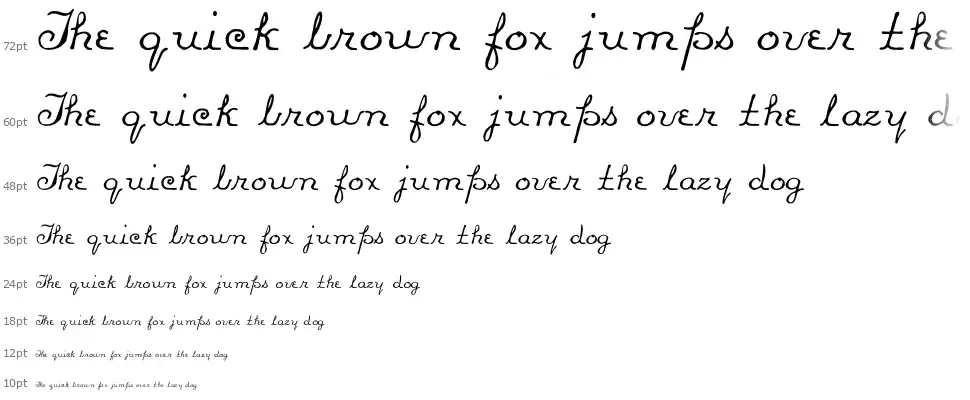 1891's Hazlett Scriptfont waterfall