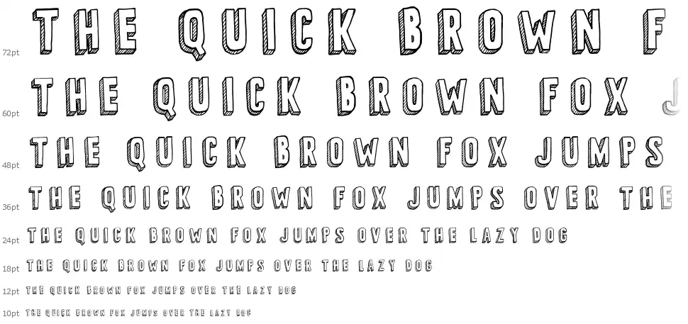 3-D Sketchfont waterfall