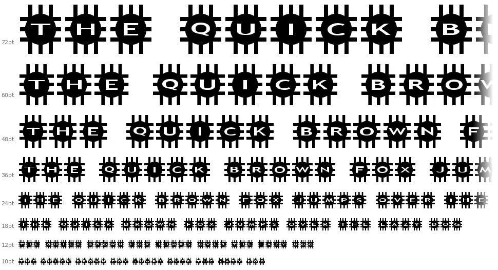 AlphaShapes gridsfont waterfall