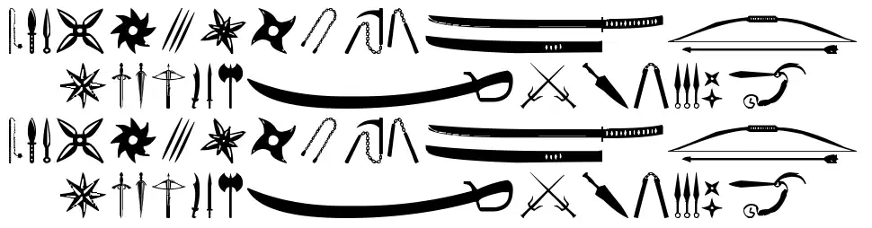 Ancient Weaponsfont specimens