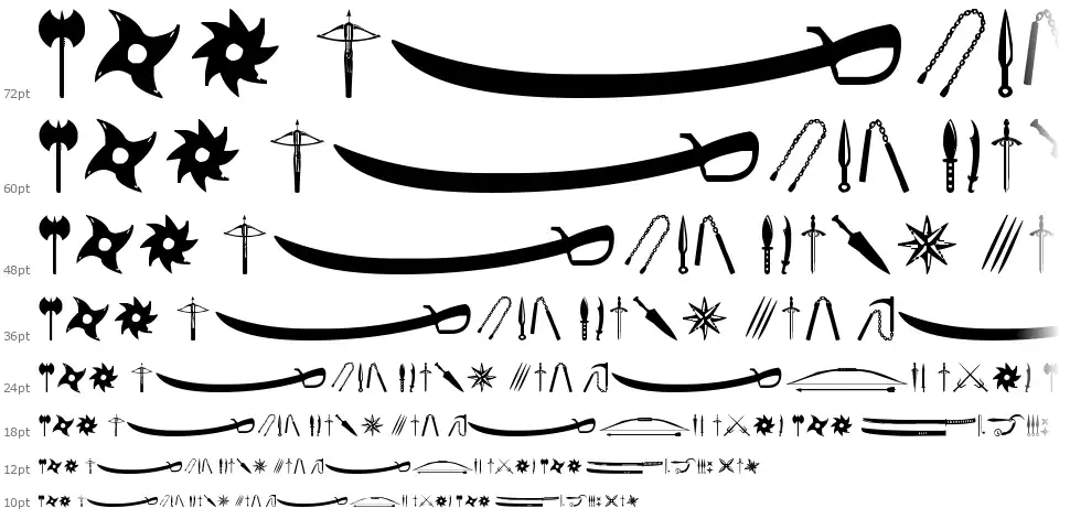 Ancient Weaponsfont waterfall