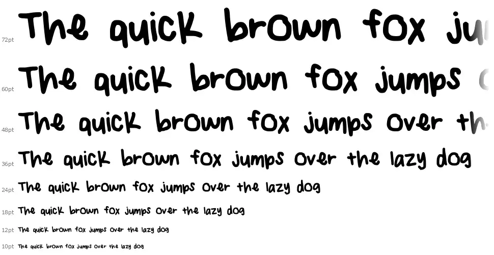 Angelina Handwritingfont waterfall