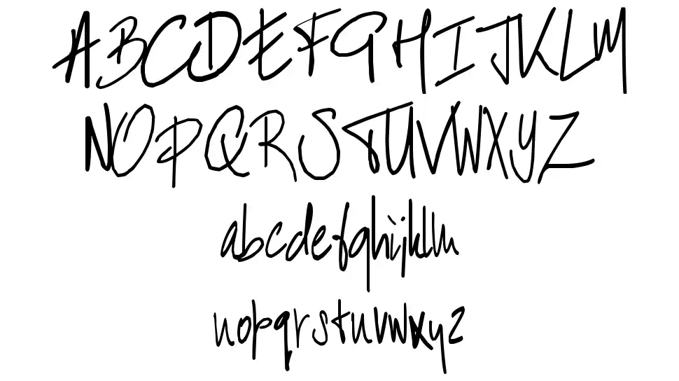 Bart's Handschriftfont specimens