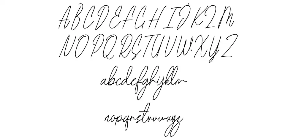 Beam Visionary Signaturefont specimens