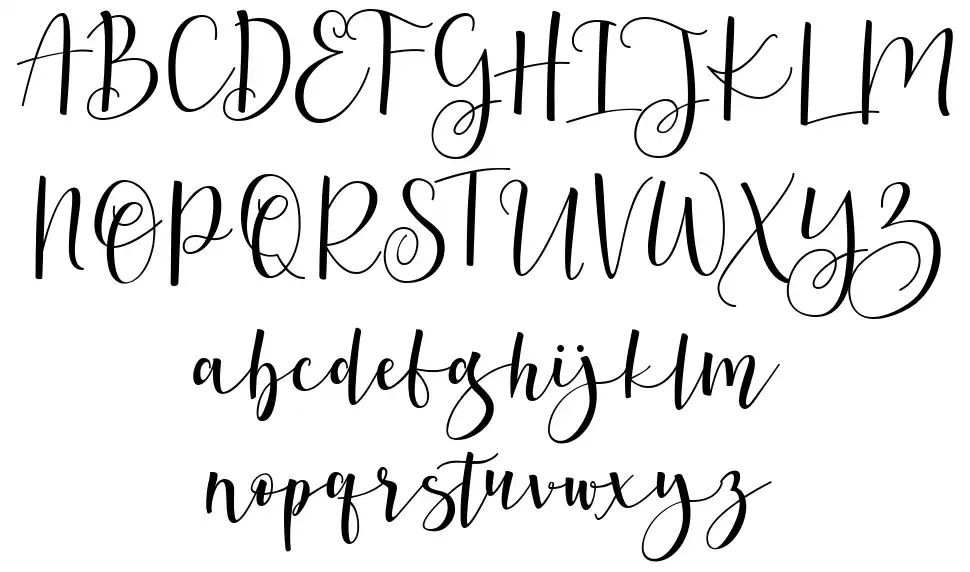Berlina Scriptfont specimens