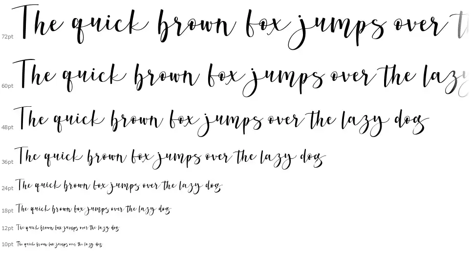 Berlina Scriptfont waterfall