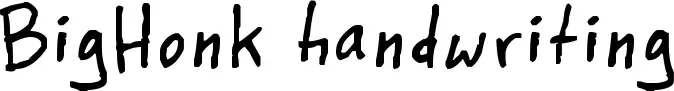 BigHonk handwriting