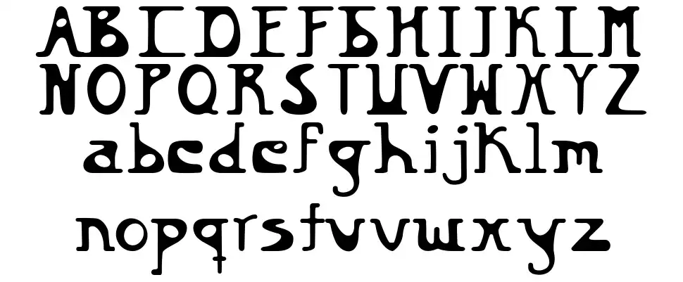 Bikinnyfont specimens