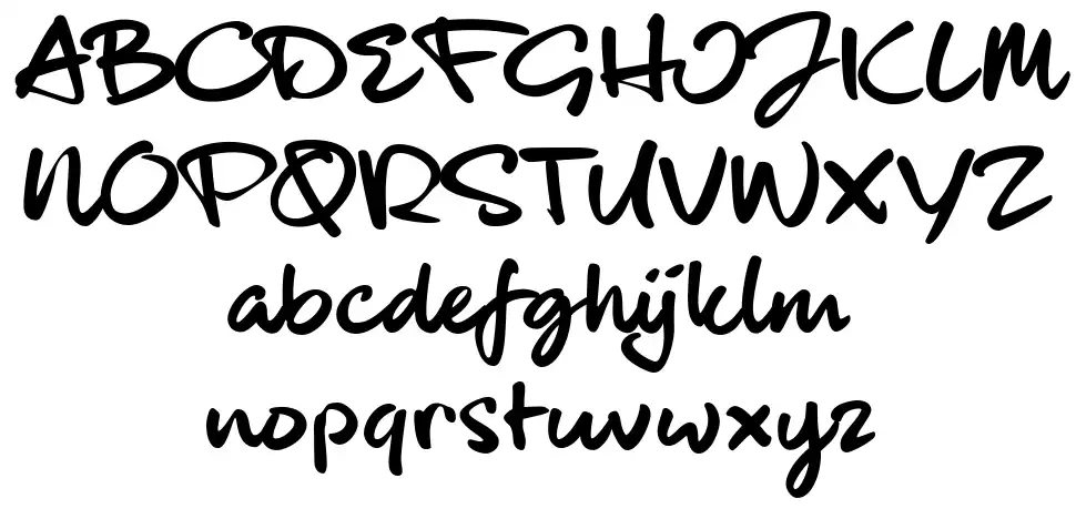Black Handfont specimens