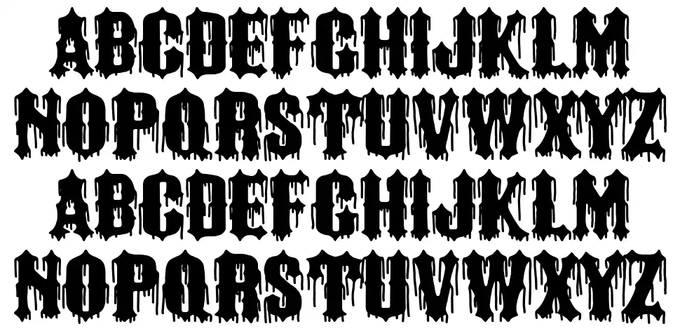 Black Orderfont specimens