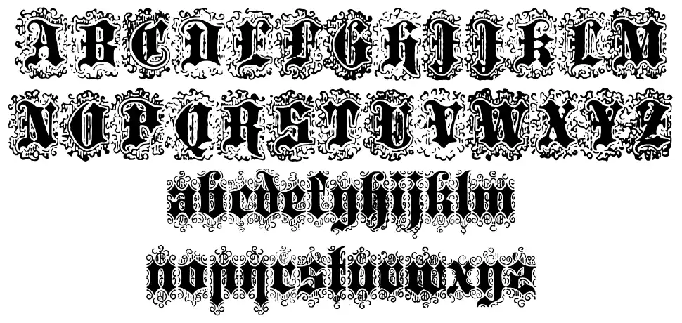 Black Ornamented, No. 532font specimens