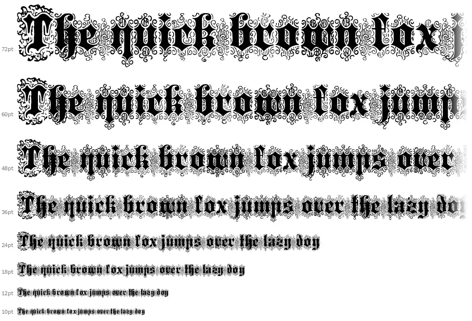Black Ornamented, No. 532font waterfall