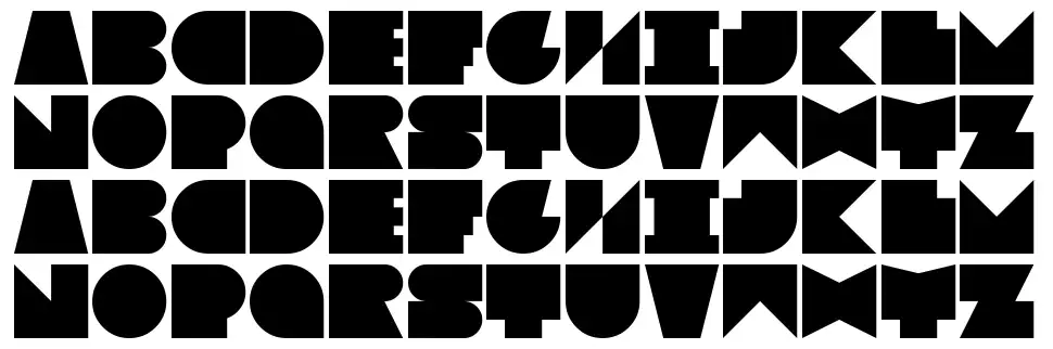 Blokkedfont specimens