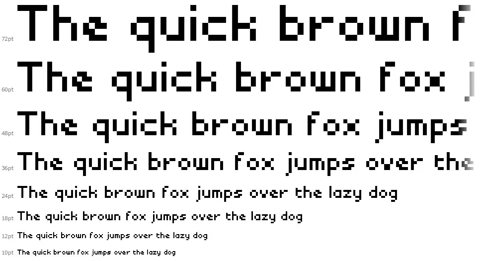 BM Minifont waterfall