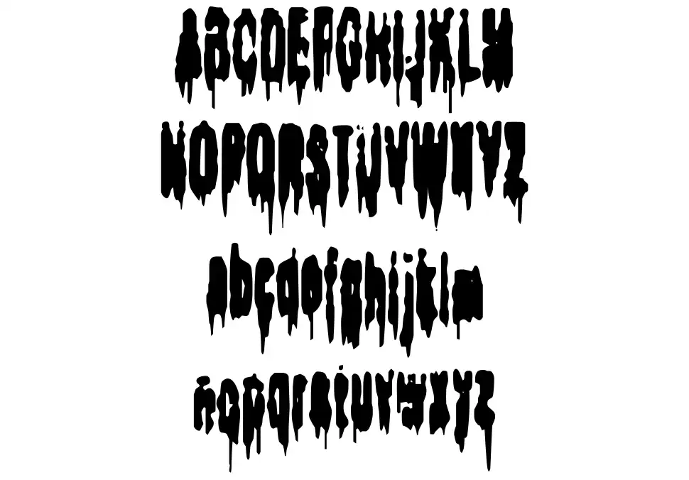 Bodybagfont specimens