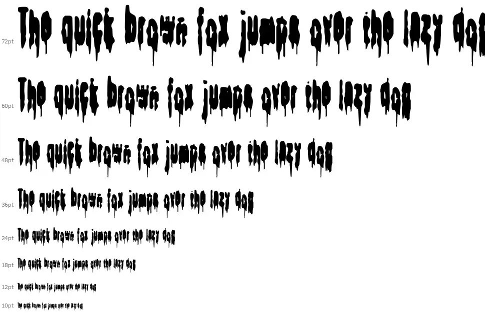 Bodybagfont waterfall