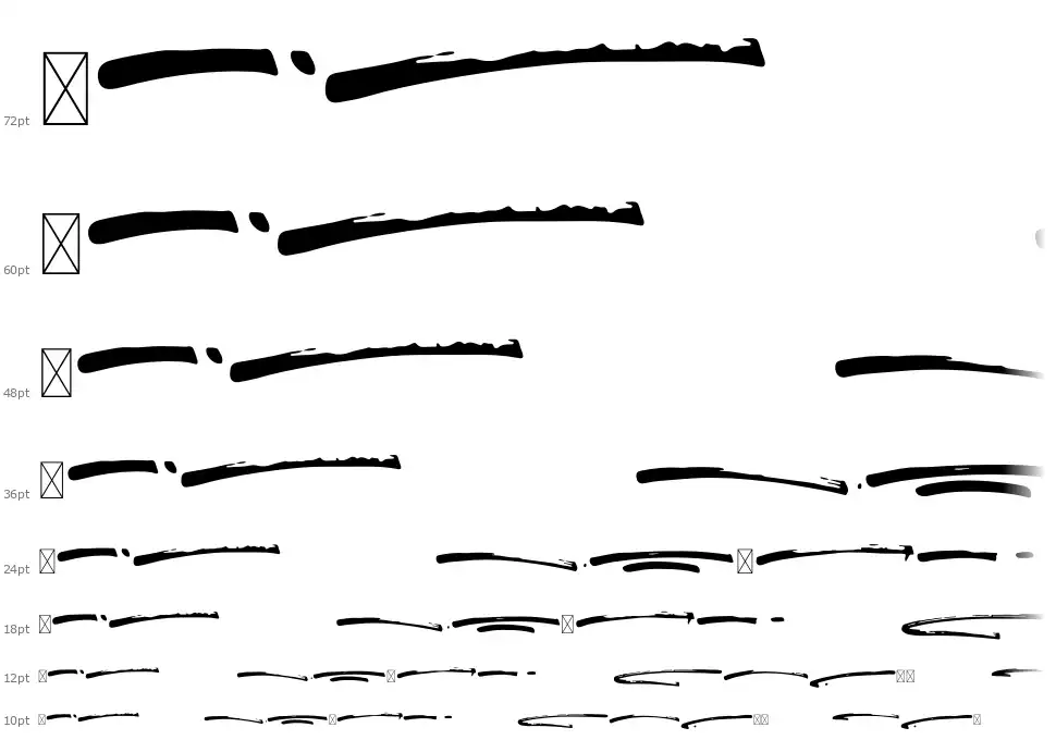 Bosthon Brushfont waterfall