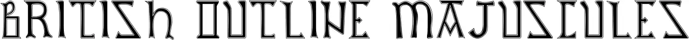 British Outline Majuscules