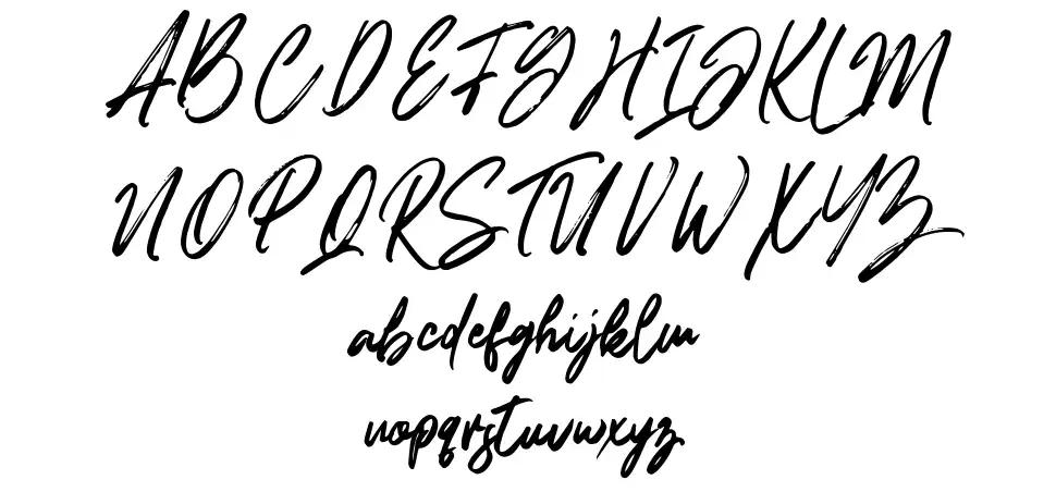 Brushfoxfont specimens