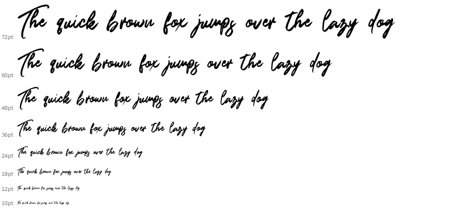 Brushfoxfont waterfall