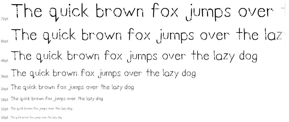 Burst Bubblefont waterfall