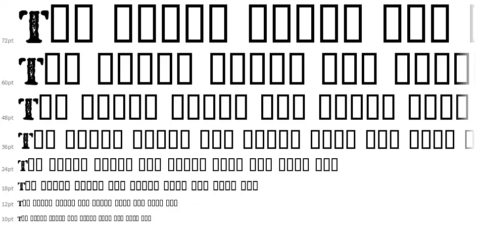CF Quebec Stampfont waterfall
