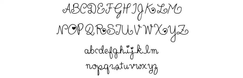 Charleesinluvvfont specimens