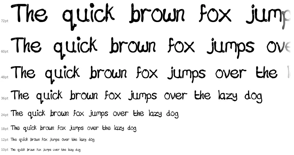 Chocolate Typefont waterfall