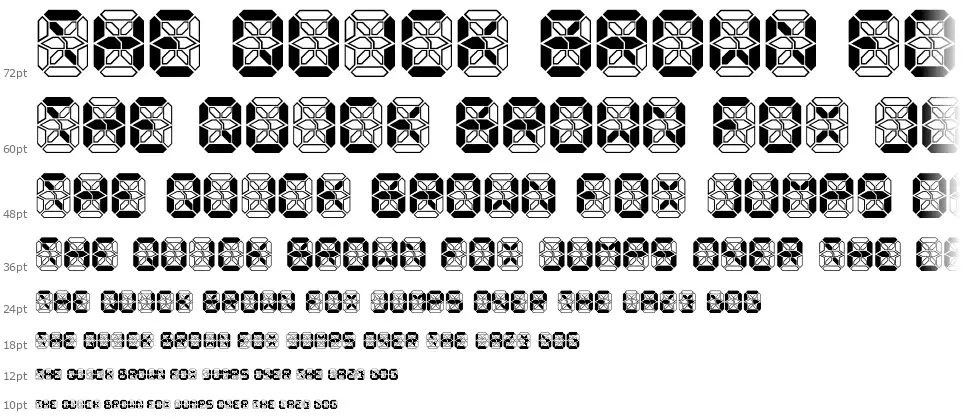 Crashed Scoreboardfont waterfall
