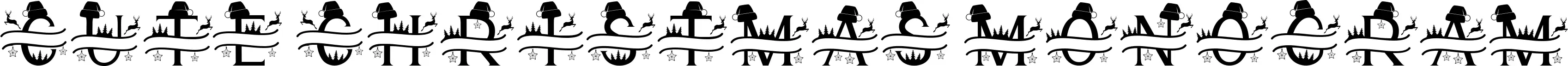 Cute Christmas Monogram