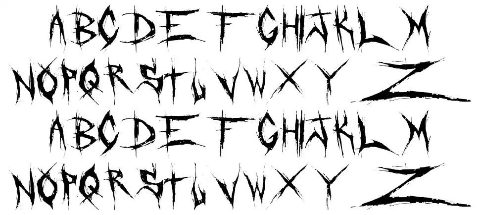 Dead Bitchfont specimens