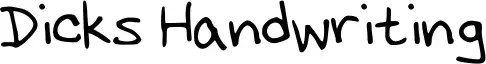 Dicks Handwriting
