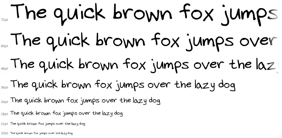 Dicks Handwritingfont waterfall