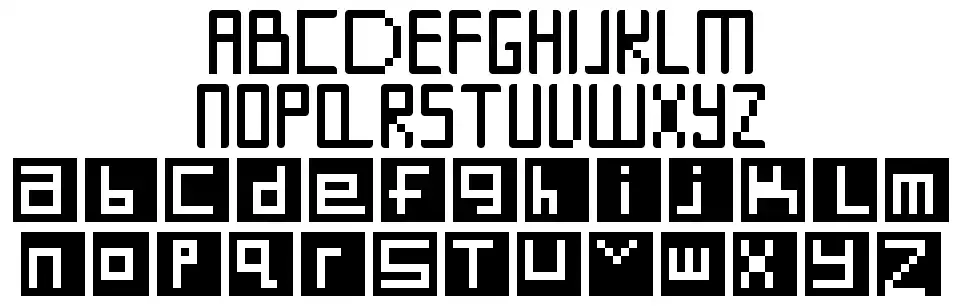 Digit Squarefont specimens