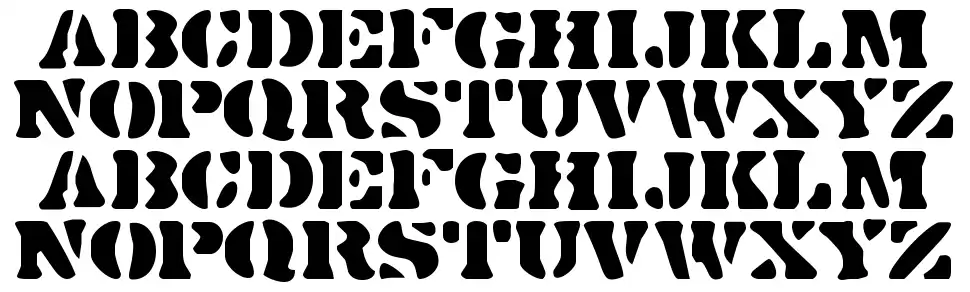 Dirty Bakers Dozenfont specimens