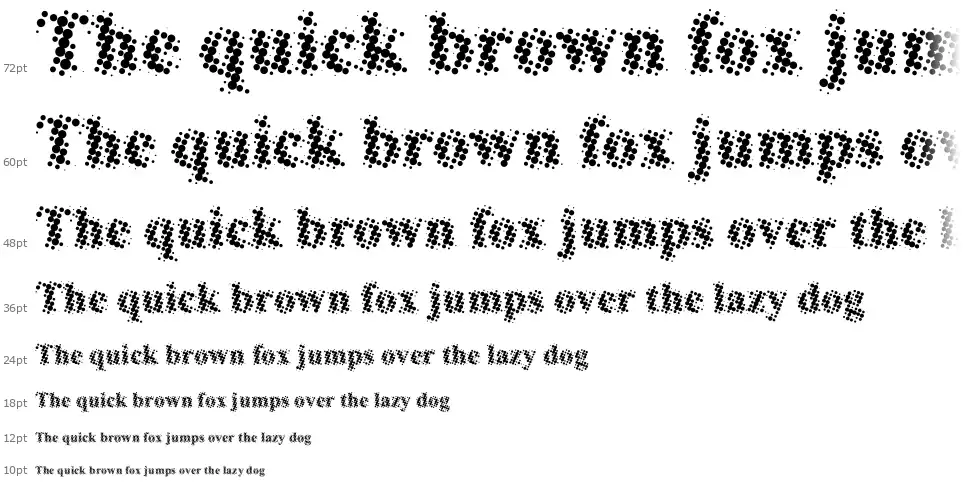 Dotfont waterfall