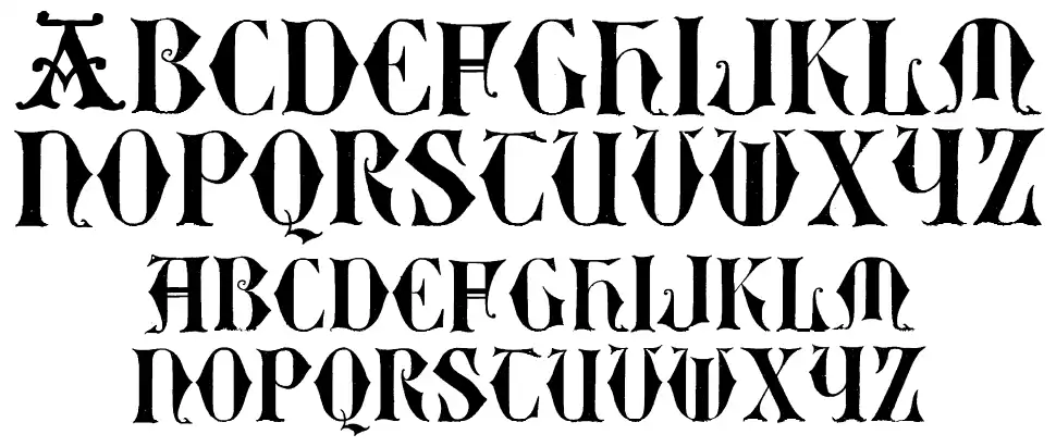 Easy Lombardic Twofont specimens