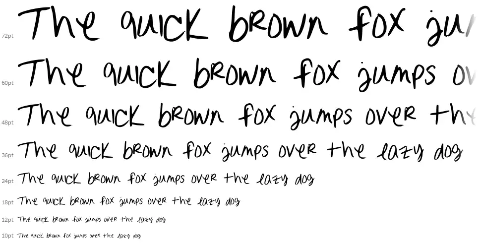 Erinn Handwritingfont waterfall