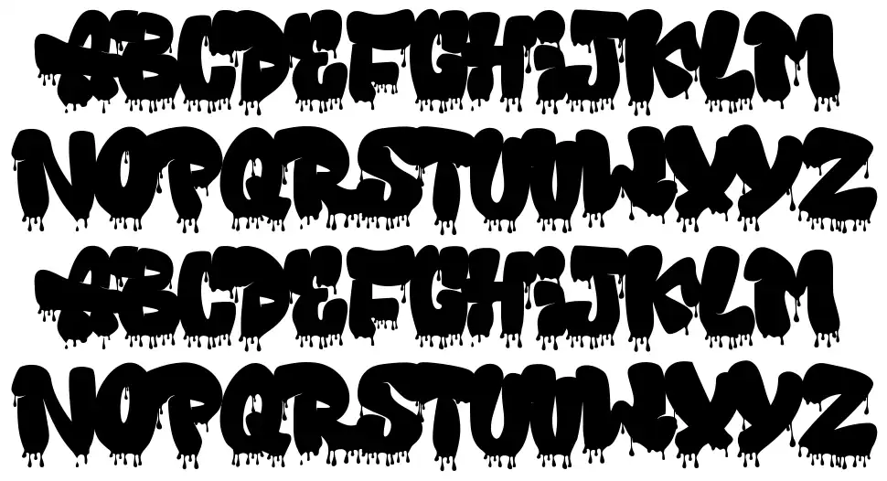 Fallaxe Drip Graffitifont specimens