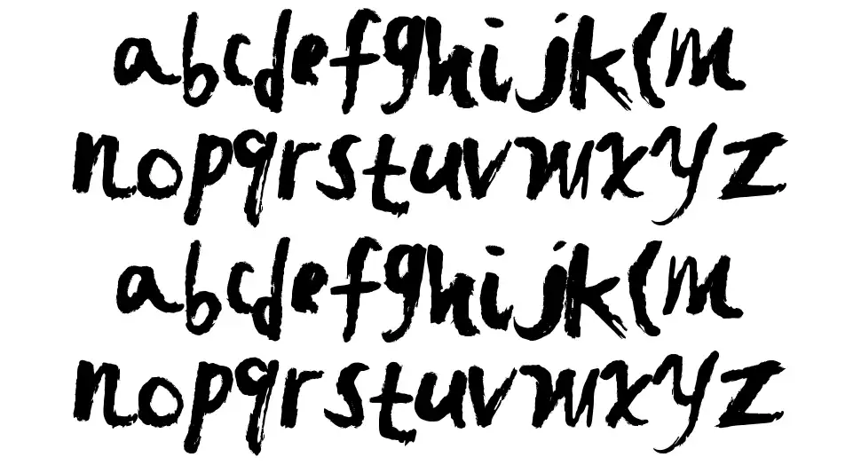 Fast Brushfont specimens