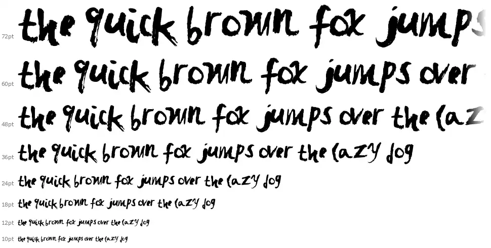 Fast Brushfont waterfall
