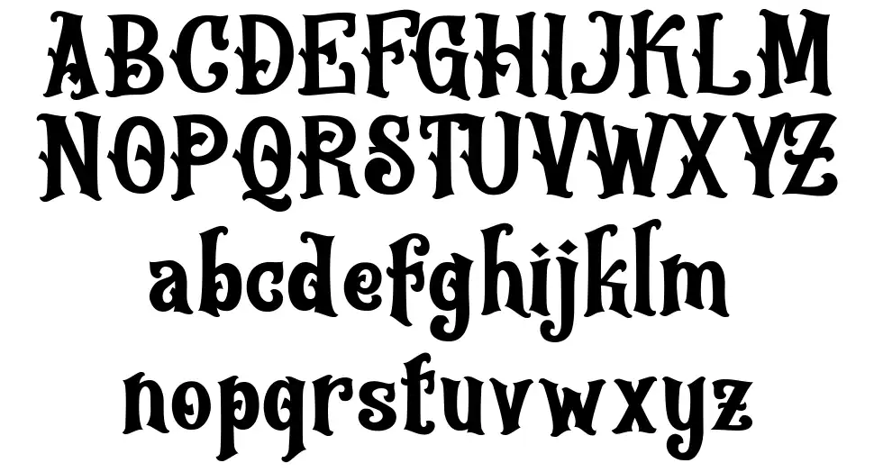 Frightedfont specimens