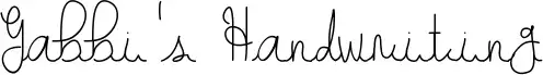 Gabbi's Handwriting