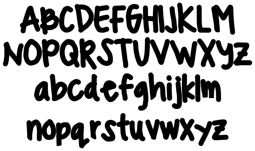 Gabee the goomba font specimens